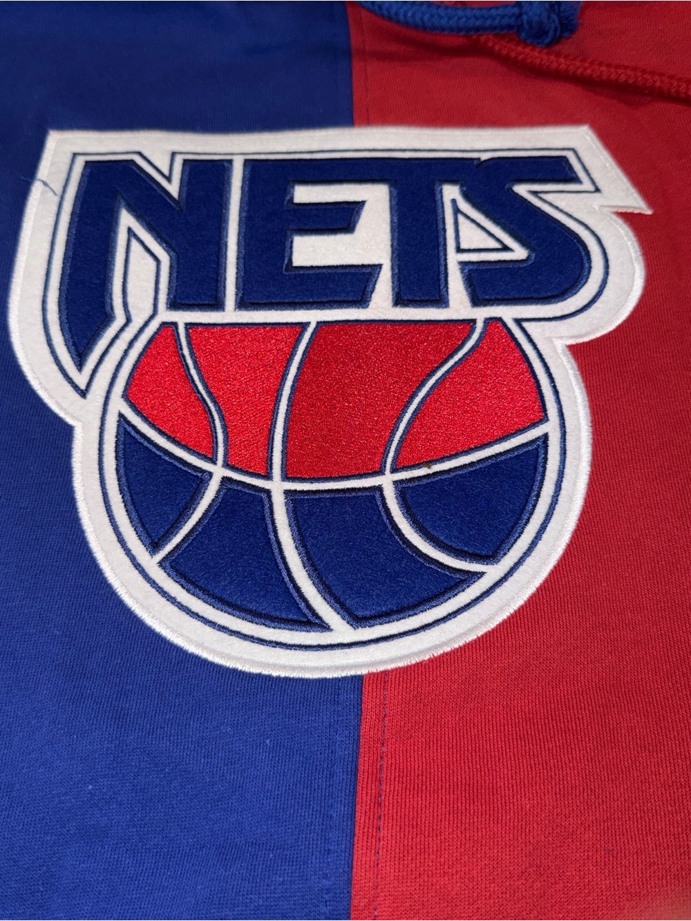 New Jersey Nets Mitchell & Ness NBA Two tone hoodie NWT - Picture 4 of 8